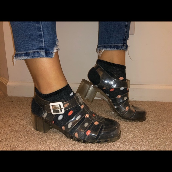 Clear chunky heel shoes - Picture 1 of 4